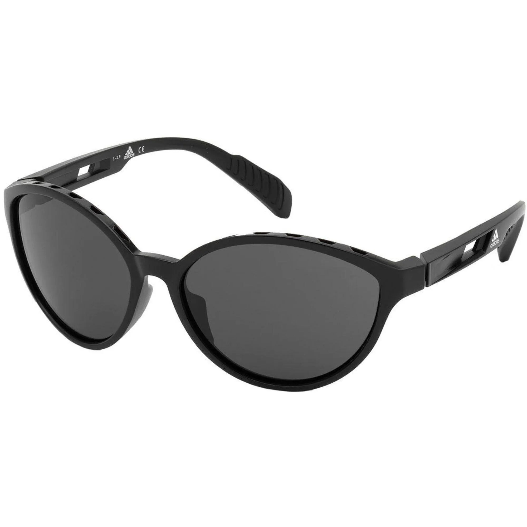 Adidas Women's Sunglasses - Shiny Black Full Rim Plastic Cat Eye | ADIDAS SP0012 01A