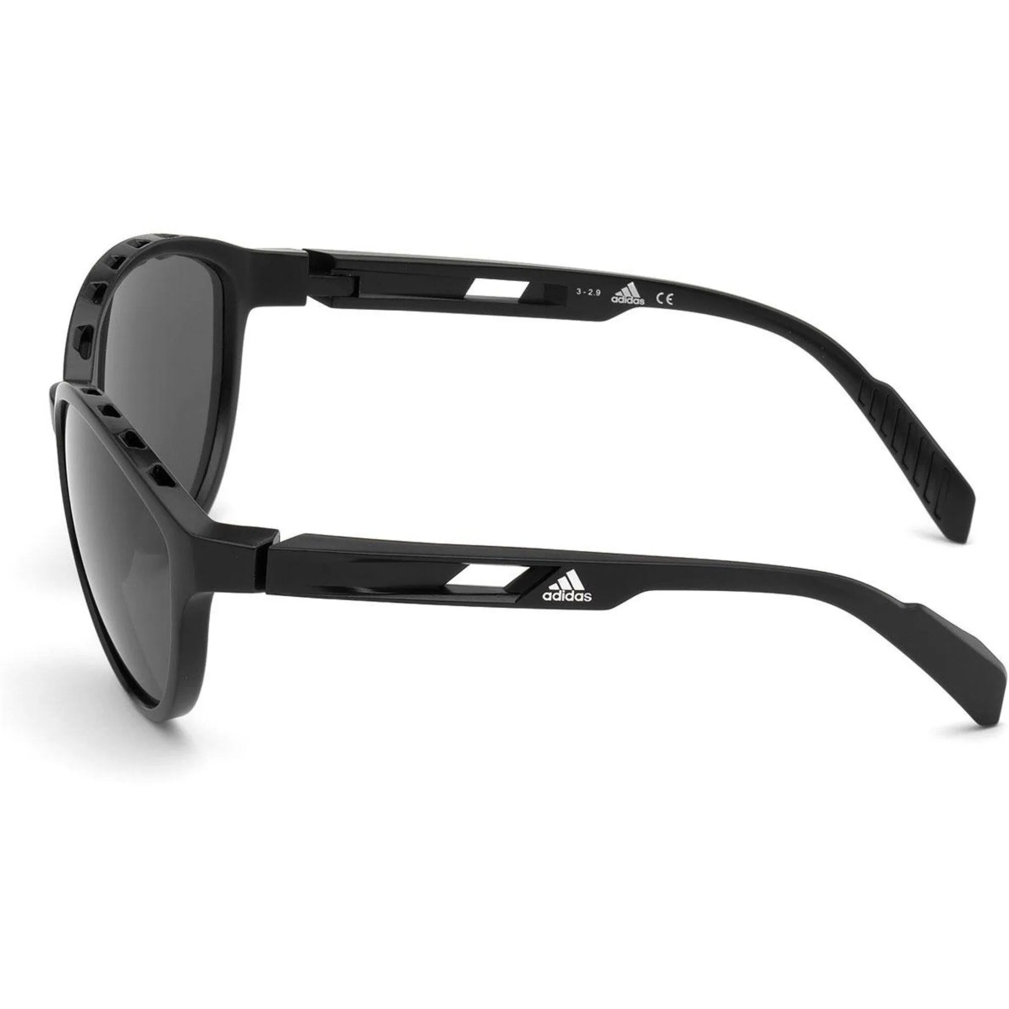 Adidas Women's Sunglasses - Shiny Black Full Rim Plastic Cat Eye | ADIDAS SP0012 01A