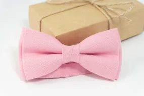 Adorable Pink Groomsmen and Baby Bow Tie - Perfect for Matching Wedding Attire