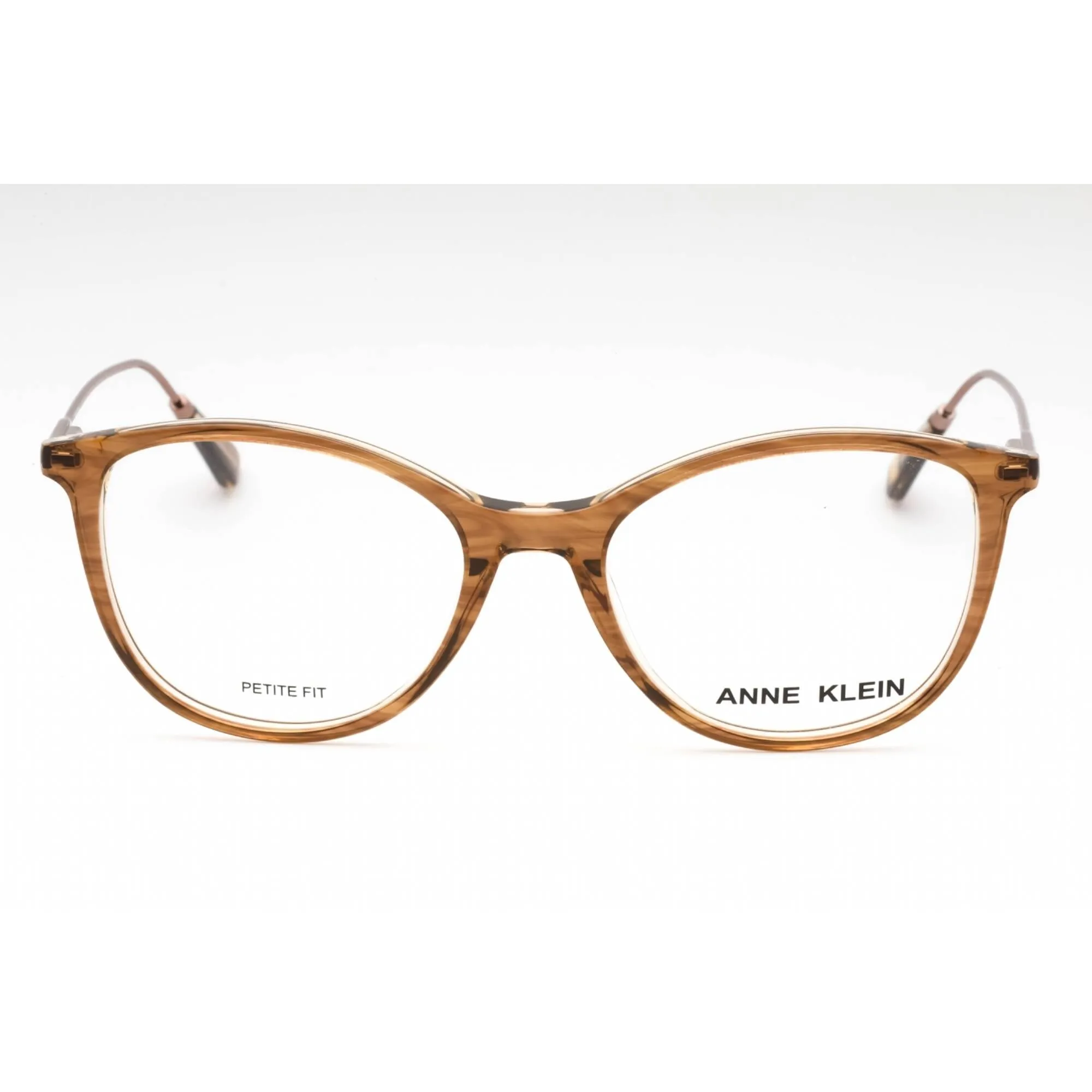 Anne Klein Women's Eyeglasses - Mocha Plastic Round Shape Full Rim Frame | AK5072 200