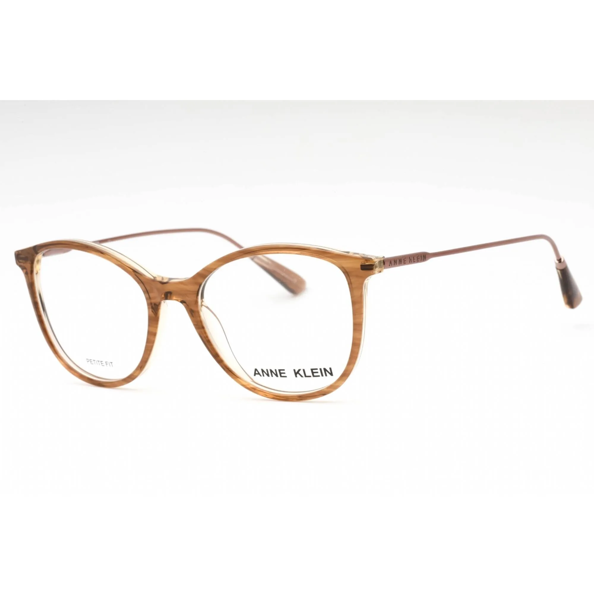 Anne Klein Women's Eyeglasses - Mocha Plastic Round Shape Full Rim Frame | AK5072 200