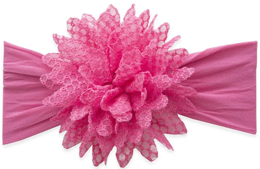 Baby Bling Fishnet Flower Headband (10 Colors)