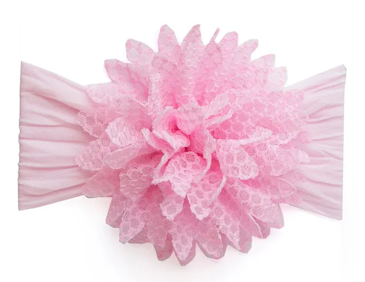 Baby Bling Fishnet Flower Headband (10 Colors)