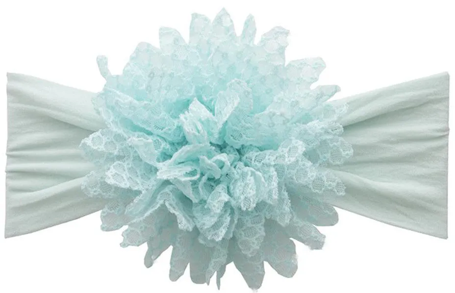 Baby Bling Fishnet Flower Headband (10 Colors)