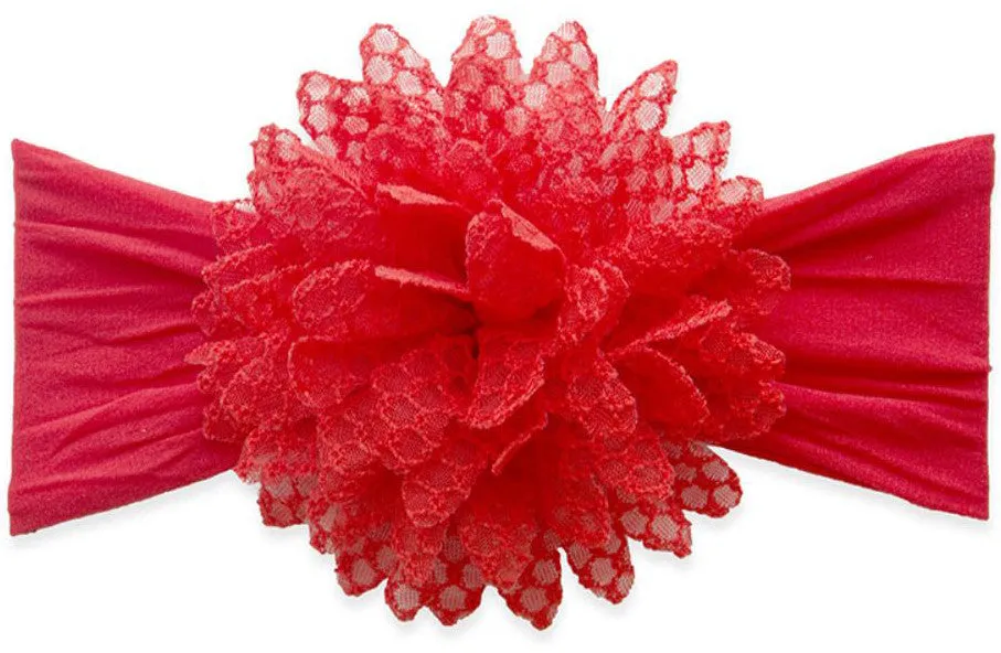 Baby Bling Fishnet Flower Headband (10 Colors)