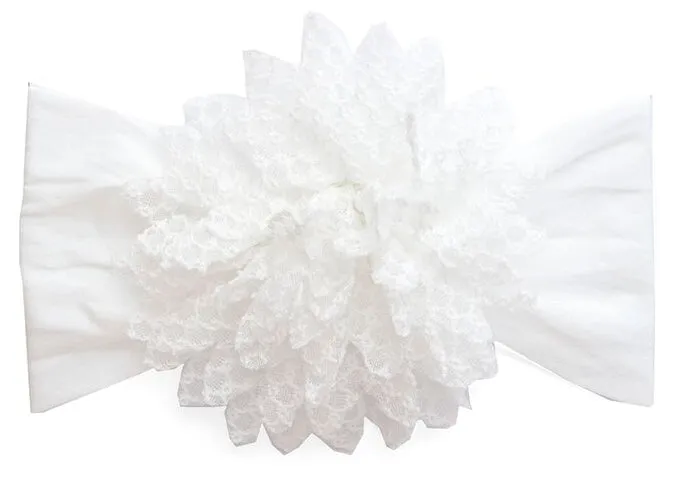 Baby Bling Fishnet Flower Headband (10 Colors)