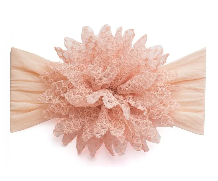 Baby Bling Fishnet Flower Headband (10 Colors)