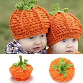 Babymoon Baby Pumpkin Style Cap | Baby Photography Props | Halloween | Orange