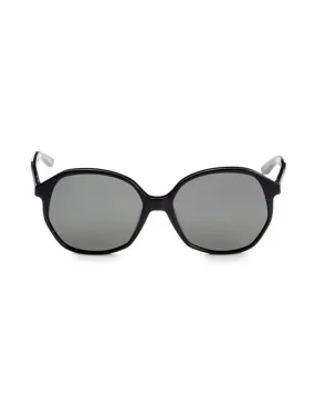 Balenciaga Core 58MM Round Sunglasses, Black