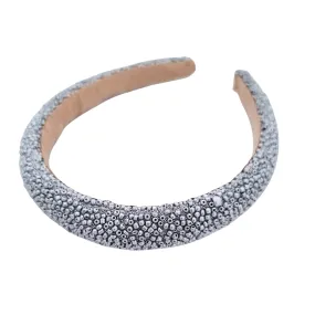 Beaded Headband - Silver