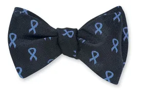 Black/ Blue Ribbons Bow Tie - B2509