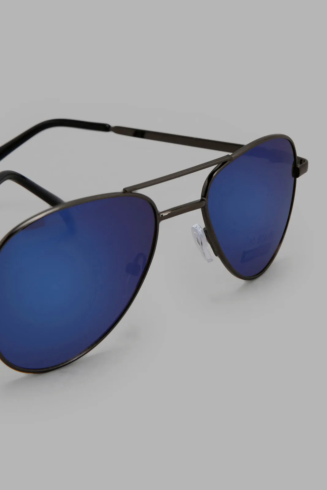 Blue And Black Aviator Sunglasses Set For Boys (3 Piece)