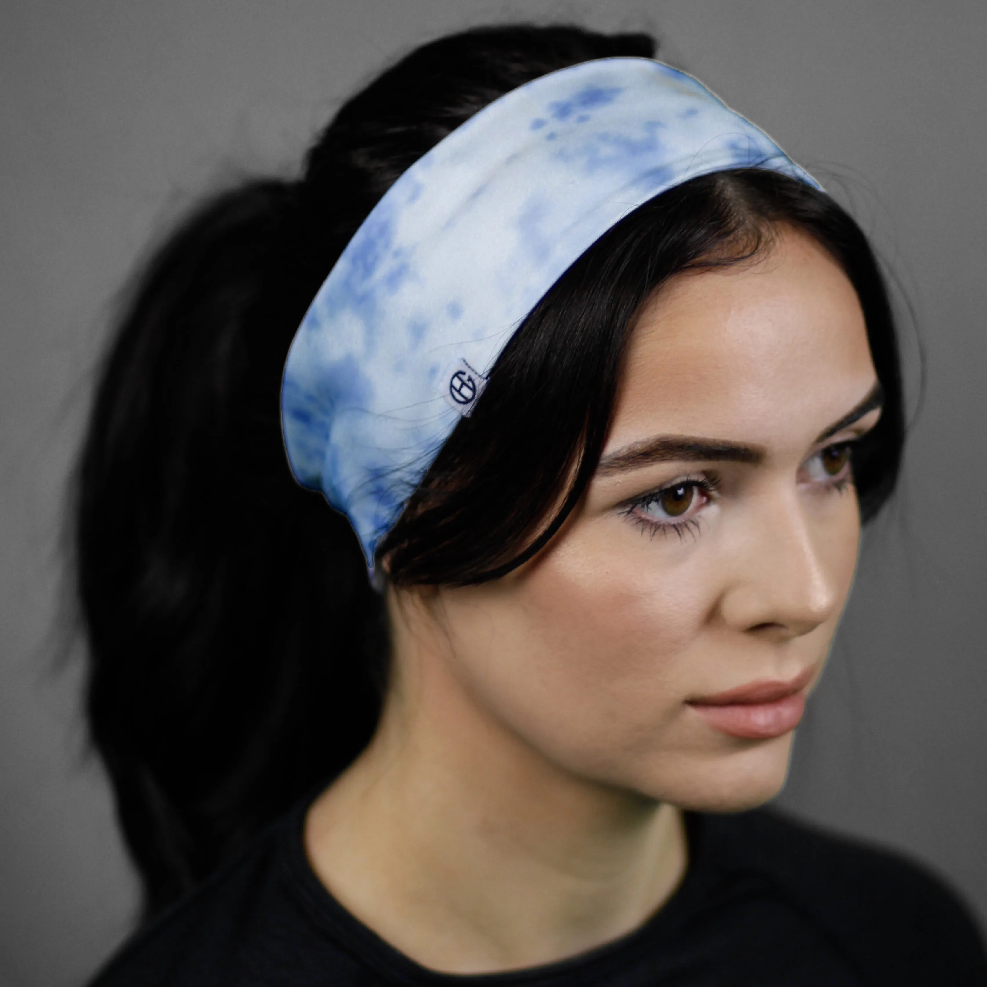 Blue Tie Dye Sports Headband