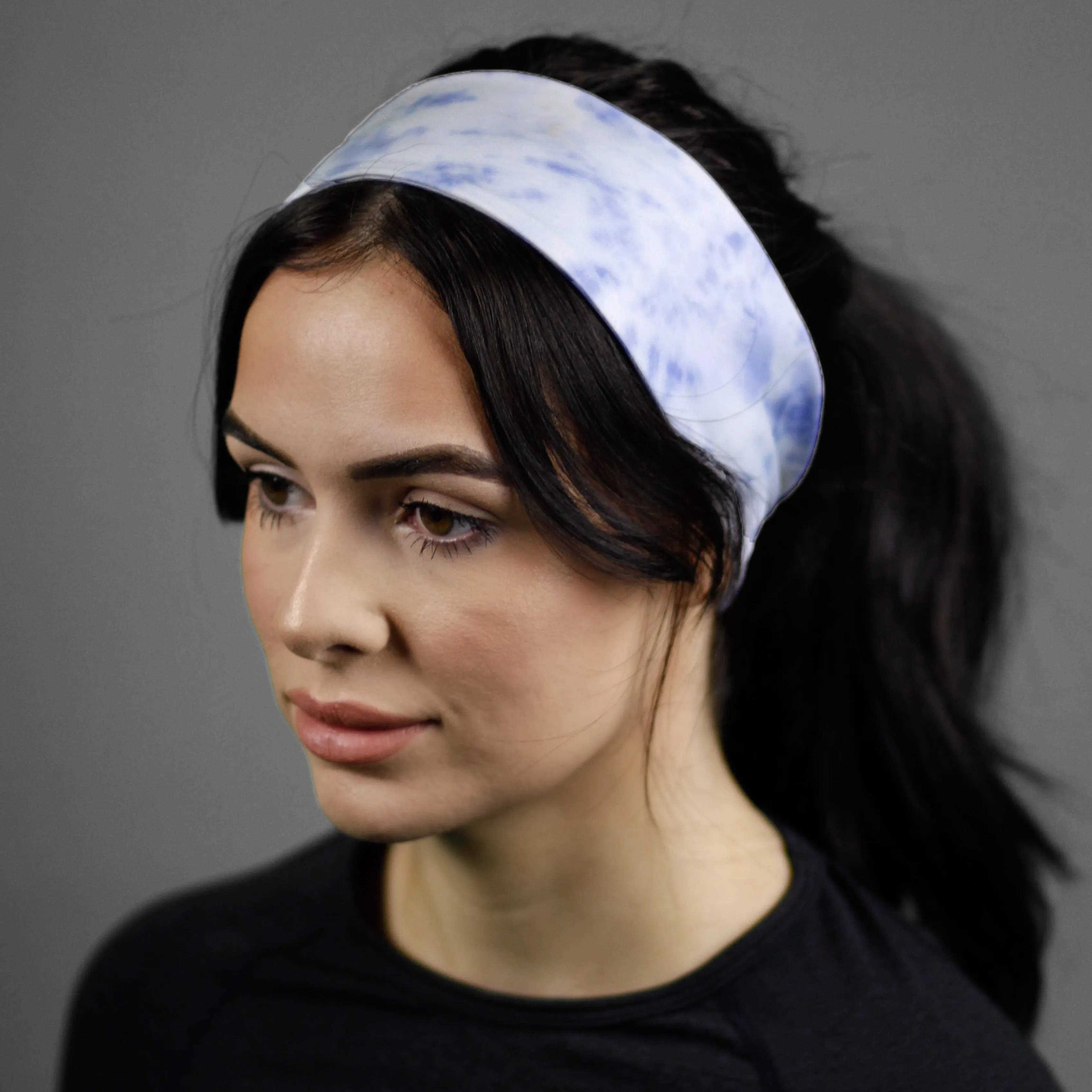 Blue Tie Dye Sports Headband