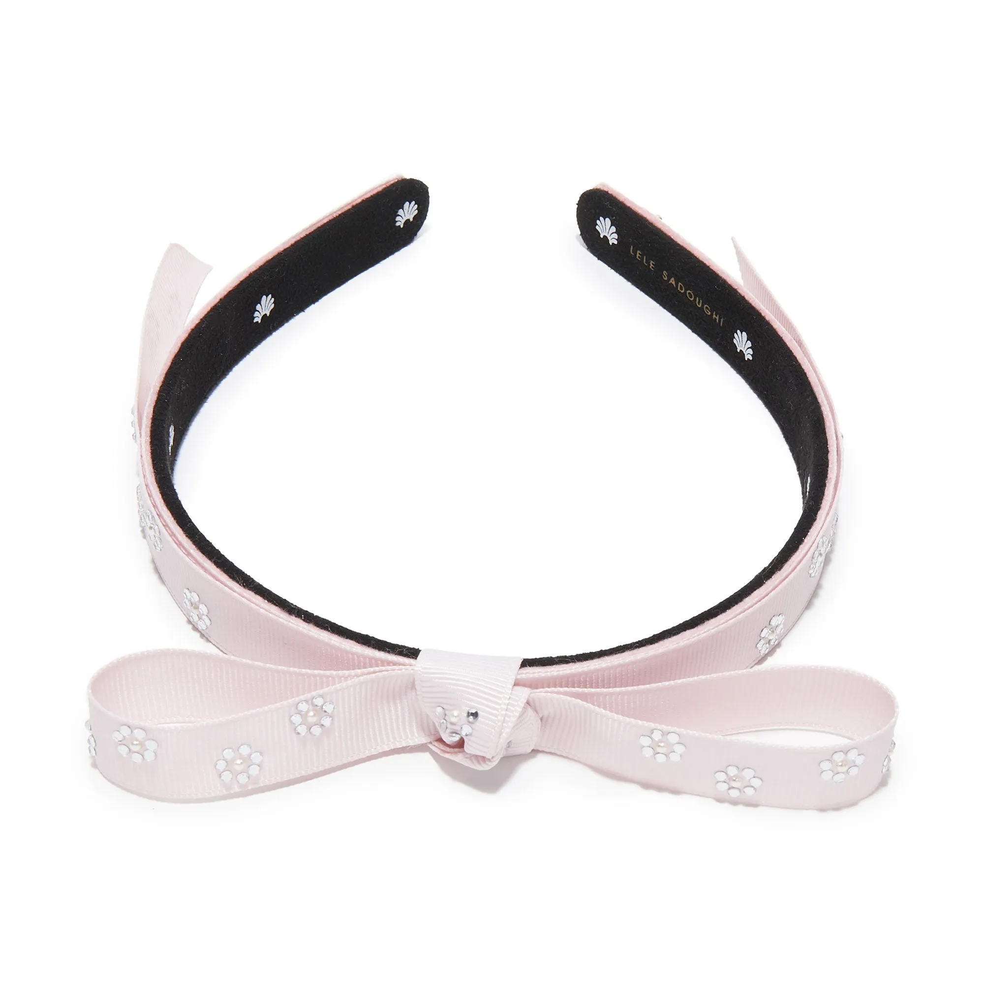 BLUSH EMBELLISHED BARDOT SLIM RIBBON
HEADBAND