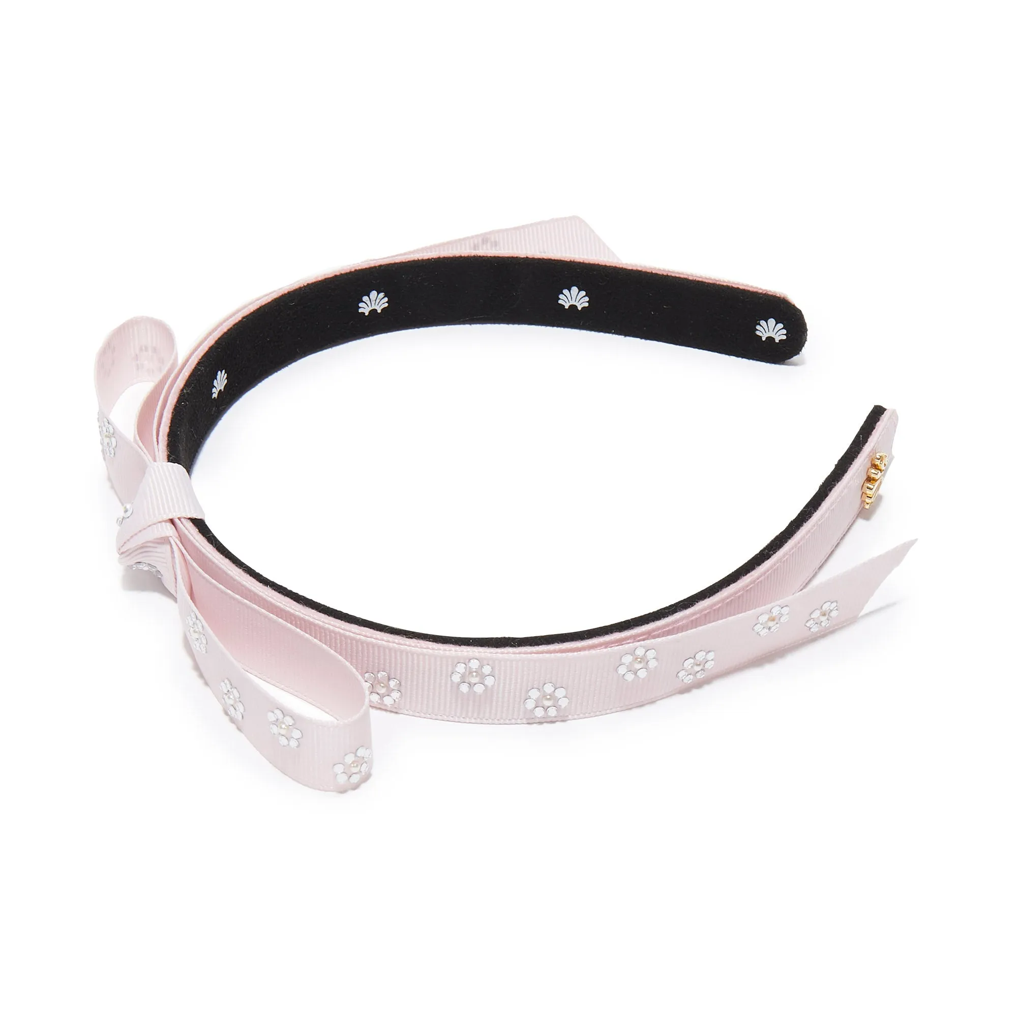 BLUSH EMBELLISHED BARDOT SLIM RIBBON
HEADBAND