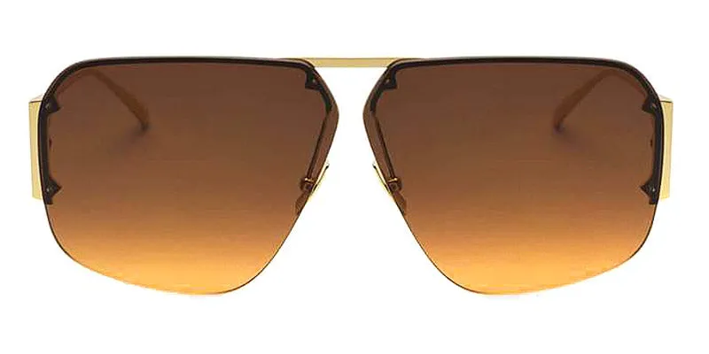 Bottega Veneta Gold Sunglasses with Orange Gradient lenses (BV1065S-002 67)