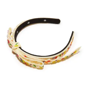 BUTTERCREAM EMBELLISHED BARDOT SLIM RIBBON HEADBAND