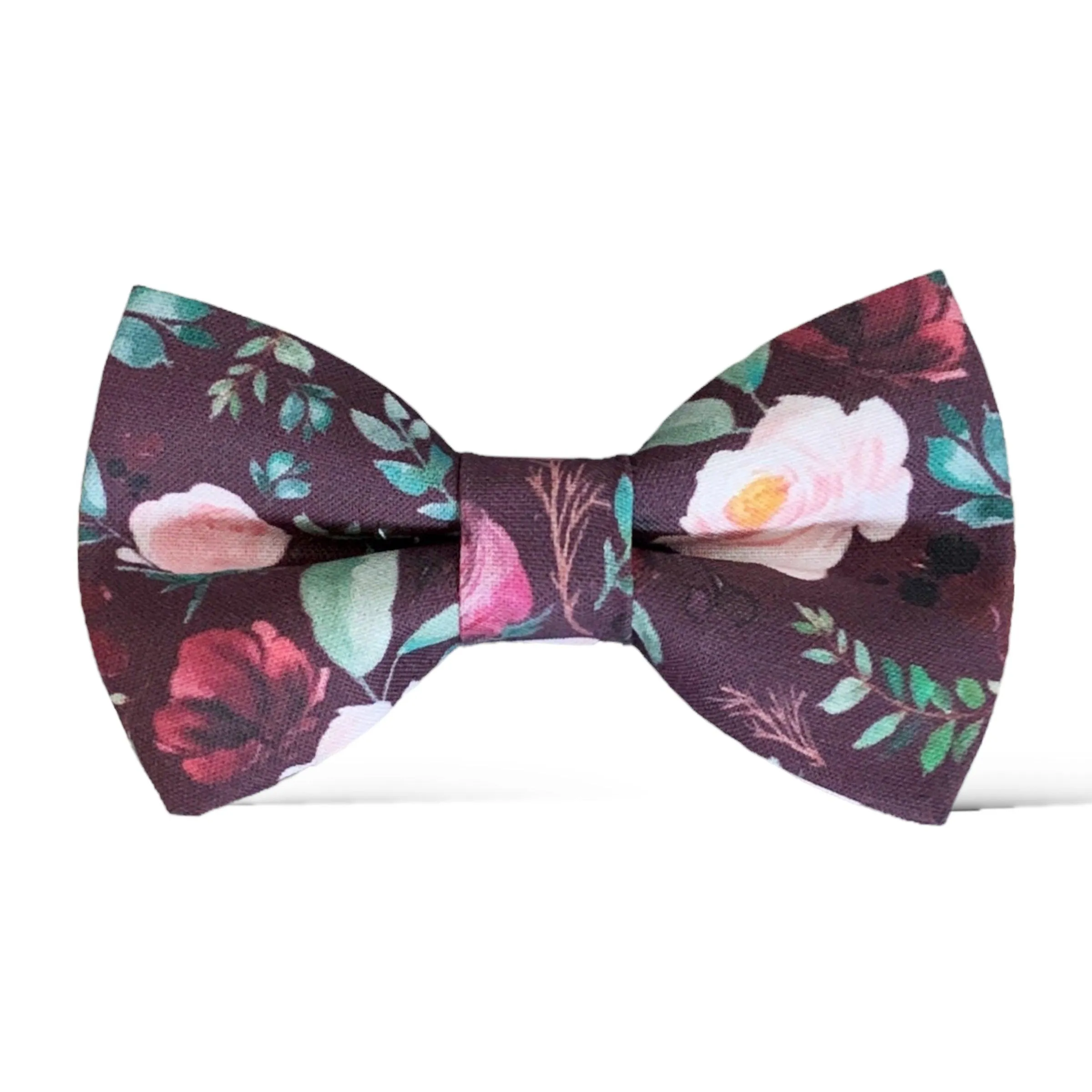 Cabernet Floral Cotton Bow Tie