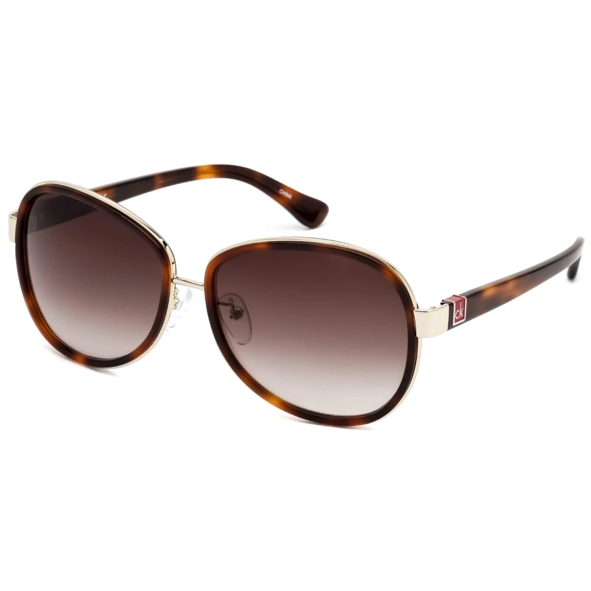 Calvin Klein Women's Sunglasses - Dark Tortoise Frame Gradient Lens | CK1208SA 004