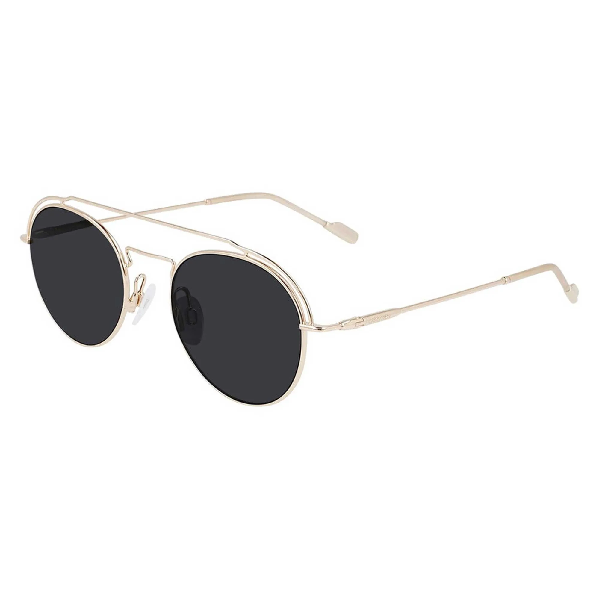 Calvin Klein Women's Sunglasses - Gold Full Rim Round Metal Frame | CK21106S 717