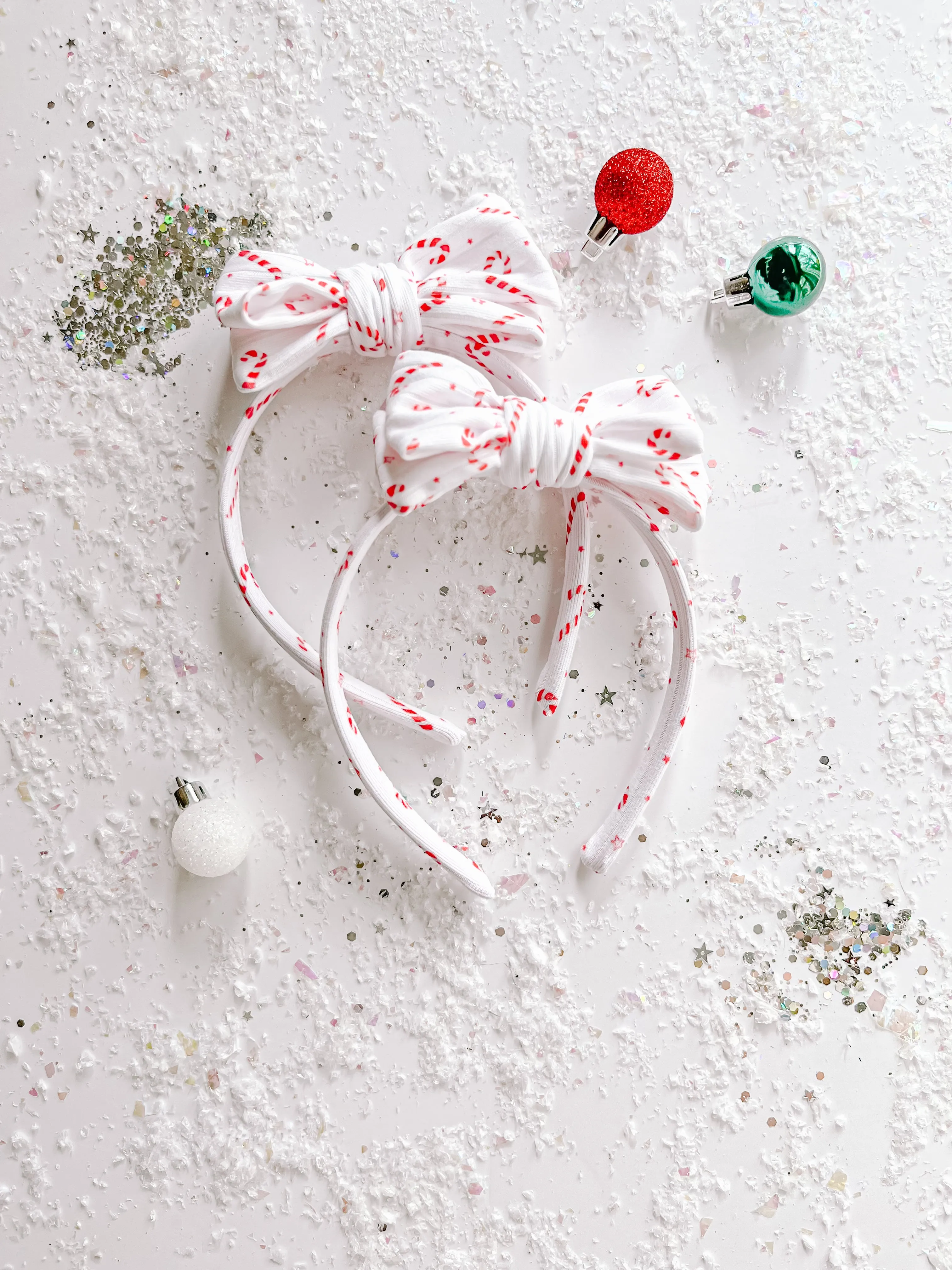 Candy Cane Bow Headband