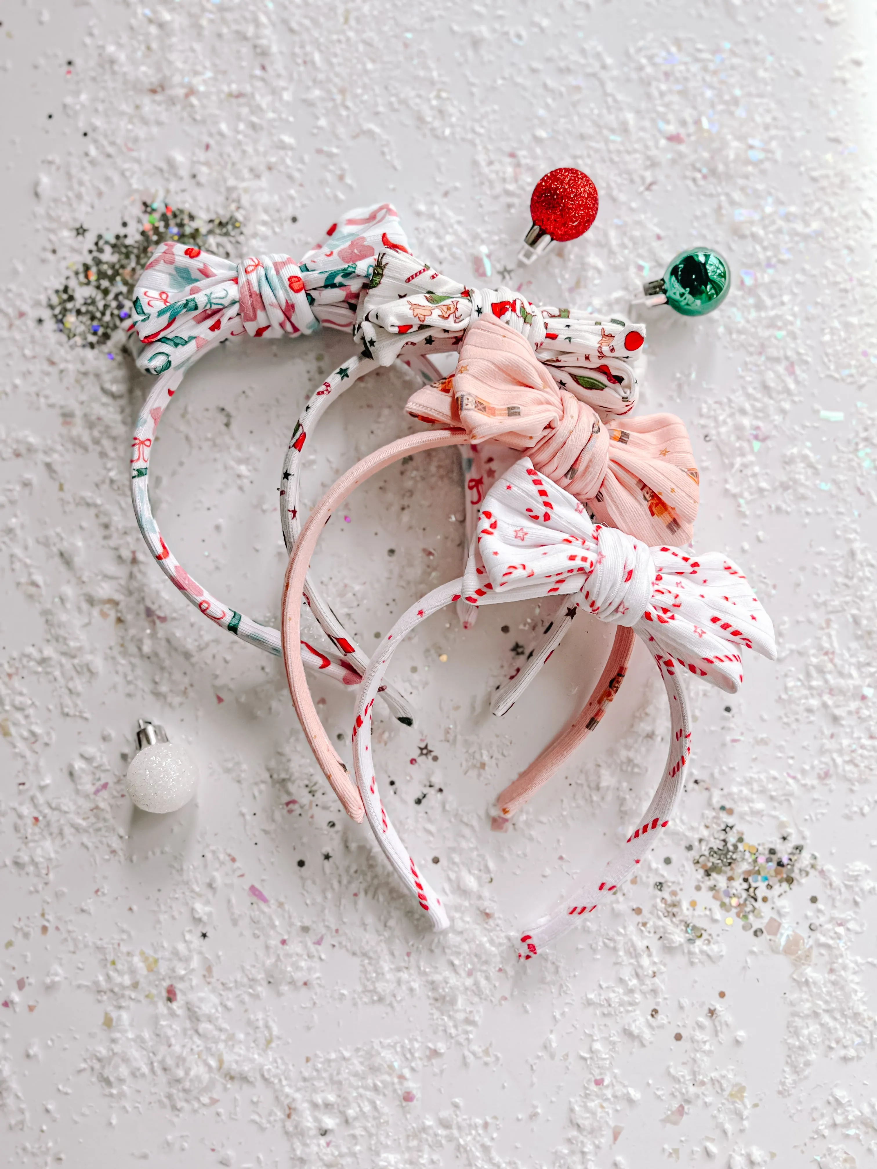 Candy Cane Bow Headband