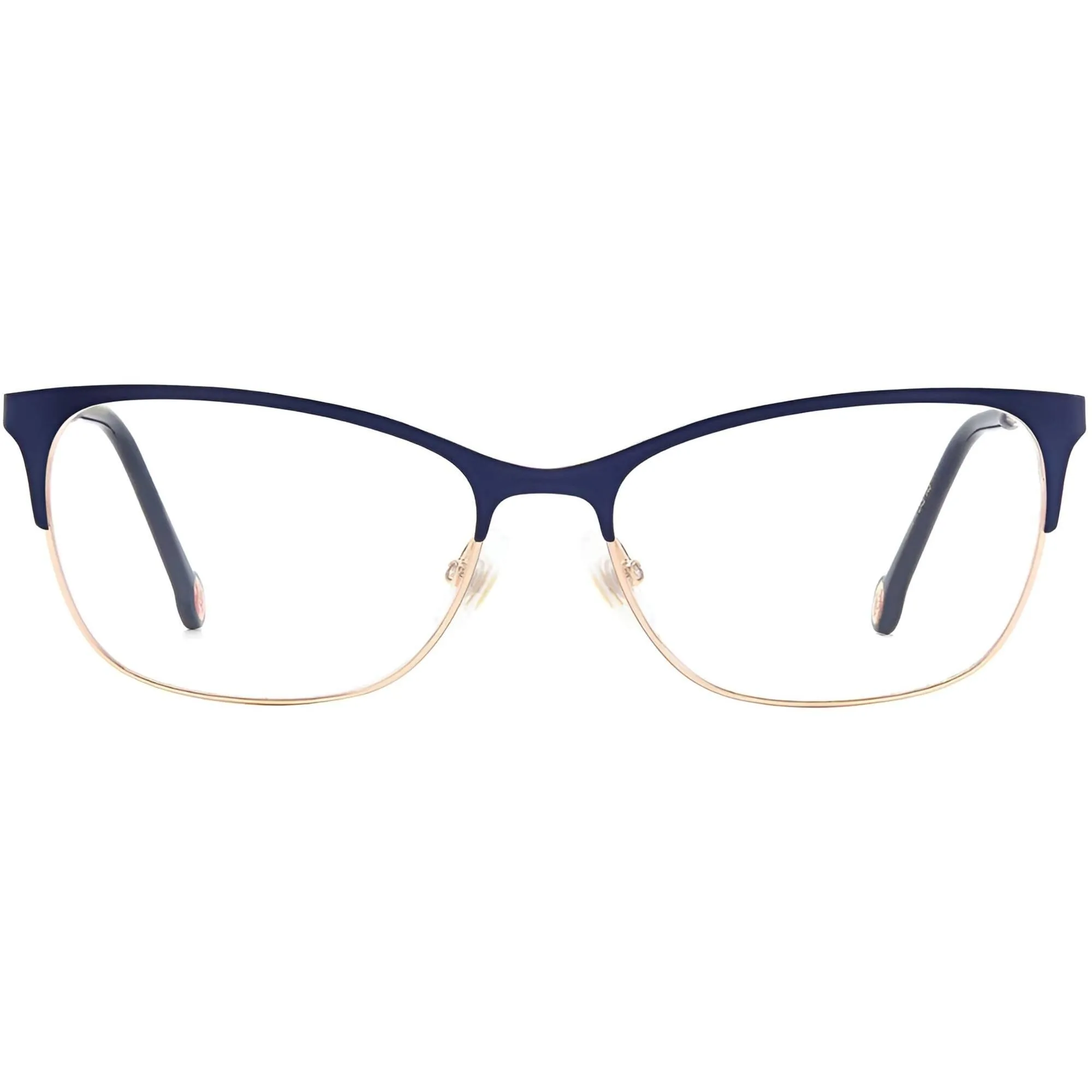 Carolina Herrera Women's Eyeglasses - Gold Blue Metal Frame Demo Lens | CH 0074 0LKS