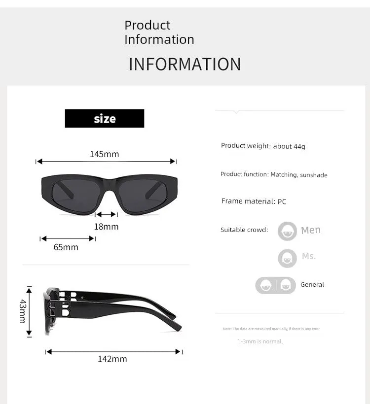 Cat's Eye Black Retro Women's Slim Looking Degrees Sunglasses