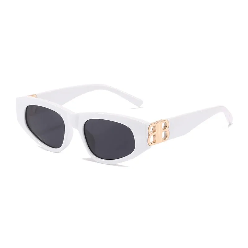 Cat's Eye Black Retro Women's Slim Looking Degrees Sunglasses