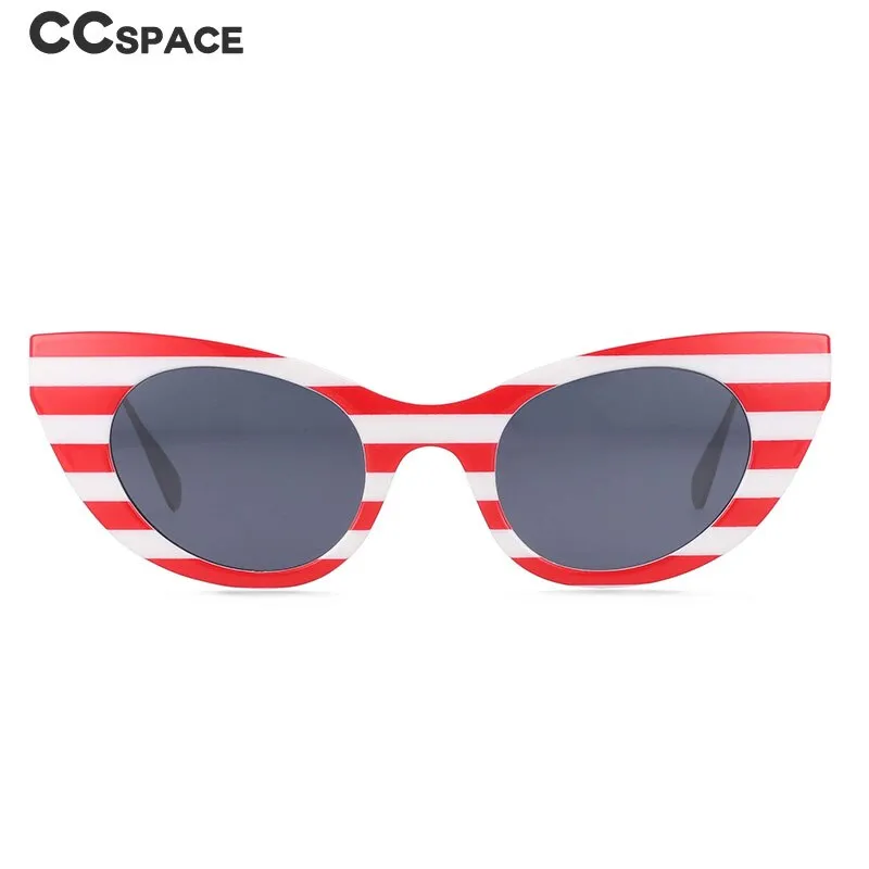 CCspace Women's Full Rim Cat Eye Resin Frame Sunglasses 54236