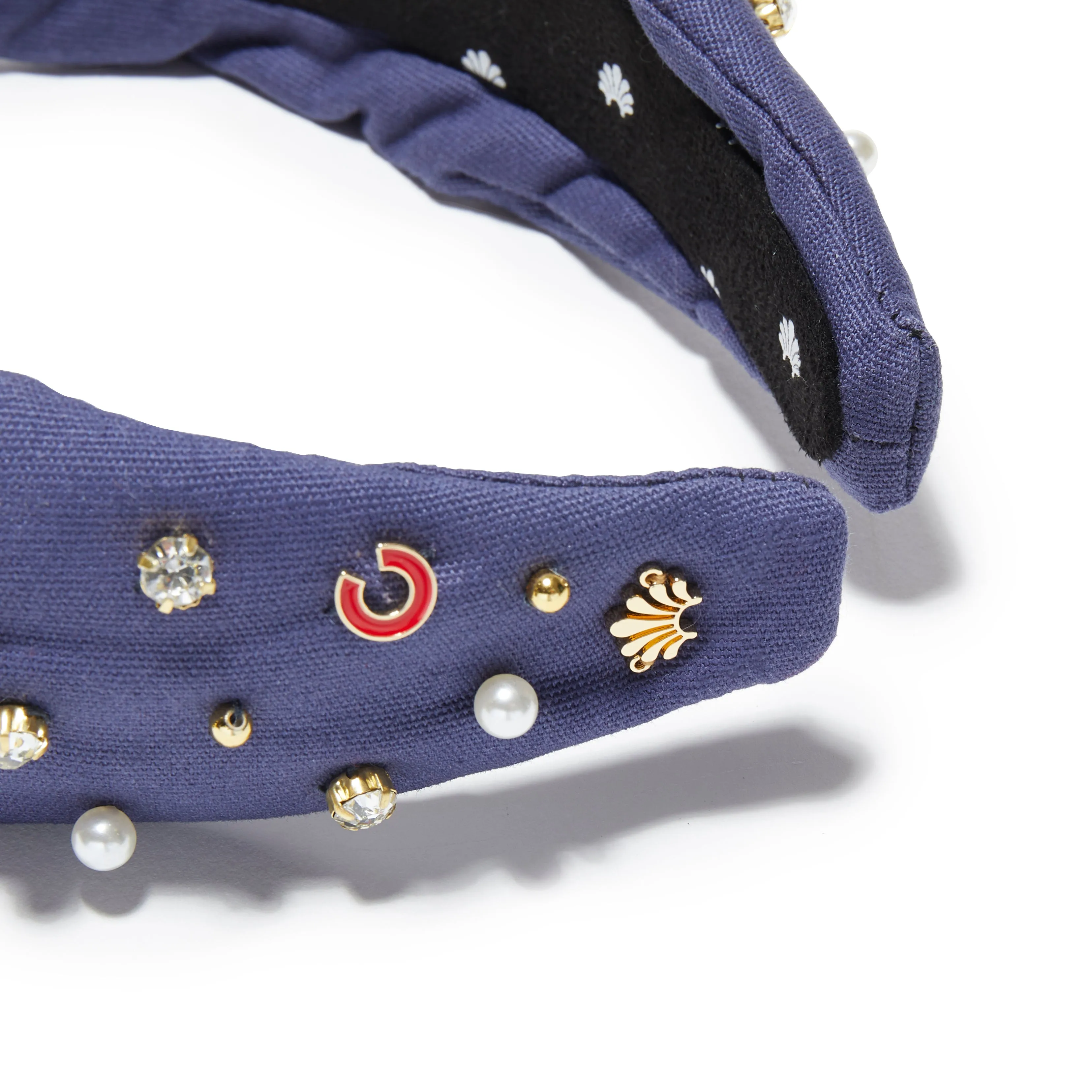 CHICAGO CUBS LELE SADOUGHI / MLB NAVY EMBELLISHED KNOTTED HEADBAND