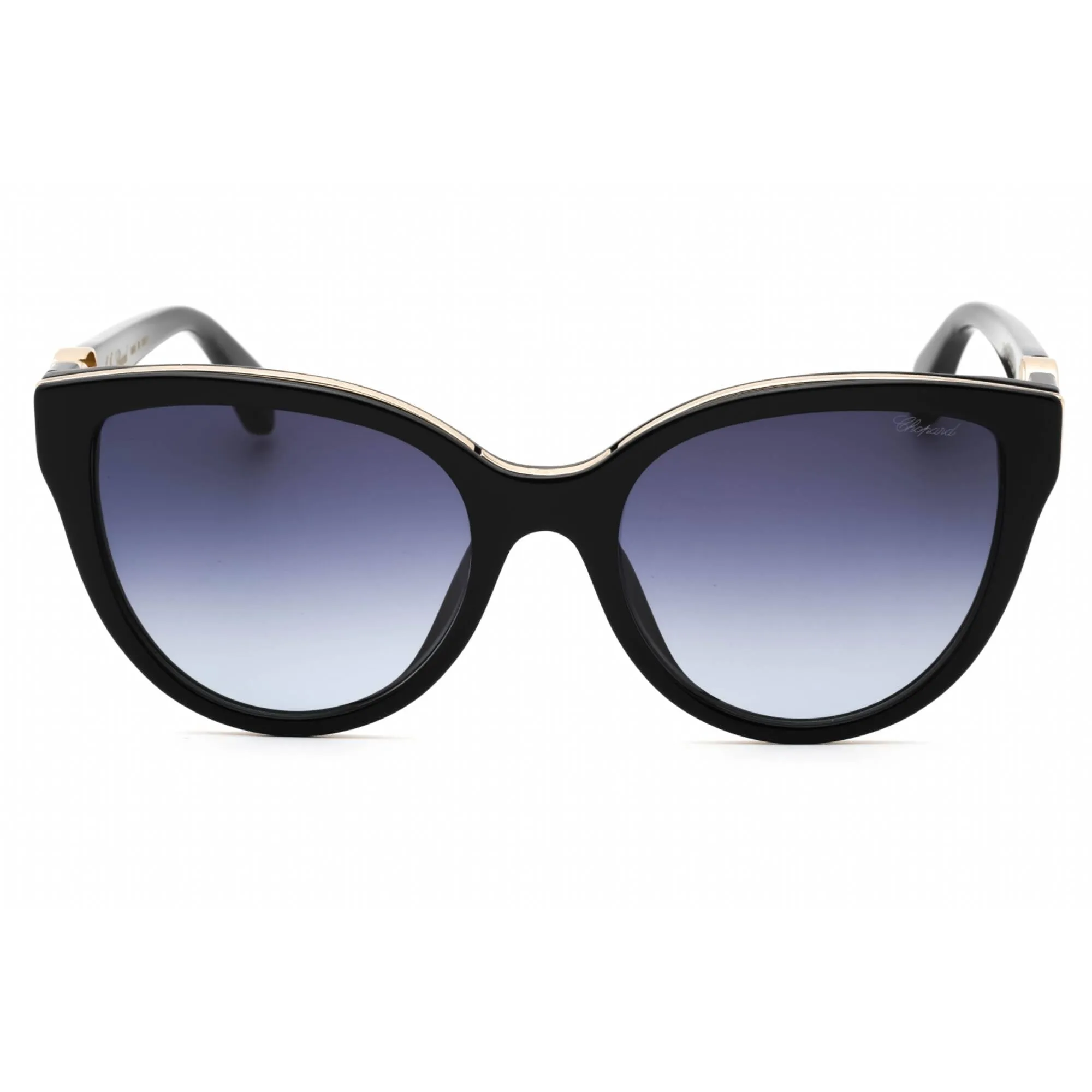 Chopard Women's Sunglasses - Shiny Dark Blue Cat Eye Full Rim Frame | SCH317 09AG