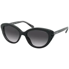 Coach Women's Sunglasses - Black Plastic Full Rim Cat Eye Frame | COACH 0HC8288 55828G