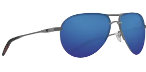 Costa Del Mar Helo Sunglasses - Matte Silver Translucent Grey/Orange/Blue Mirror 580P