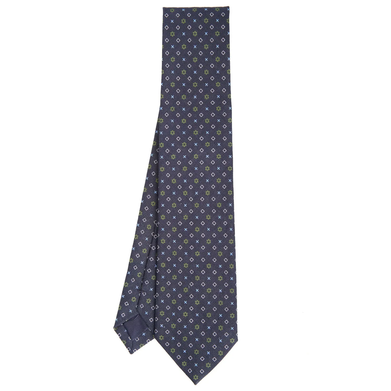 DARK BLUE SARTORIAL COTTON AND SILK TIE