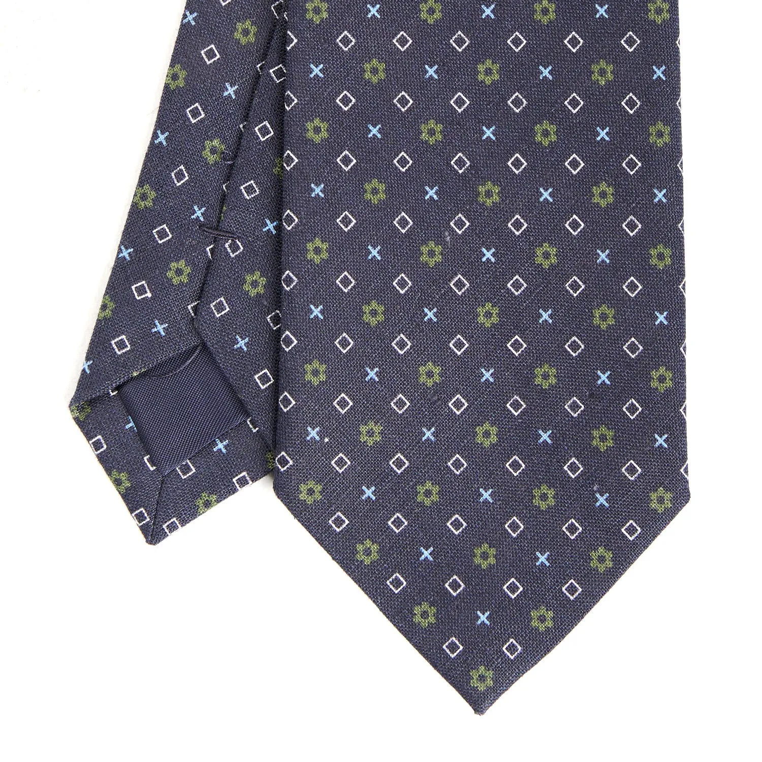 DARK BLUE SARTORIAL COTTON AND SILK TIE