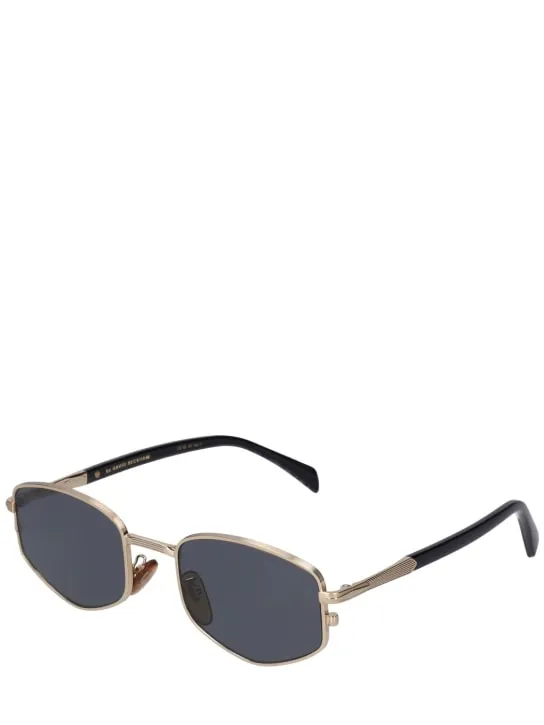 DB Eyewear by David Beckham   DB oval aviator metal sunglasses 