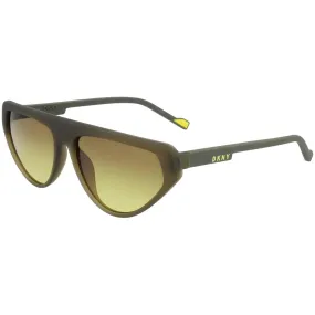 Dkny Women's Sunglasses - Olive Neon Yellow Plastic Cat Eye Frame | DKNY DK528S 315