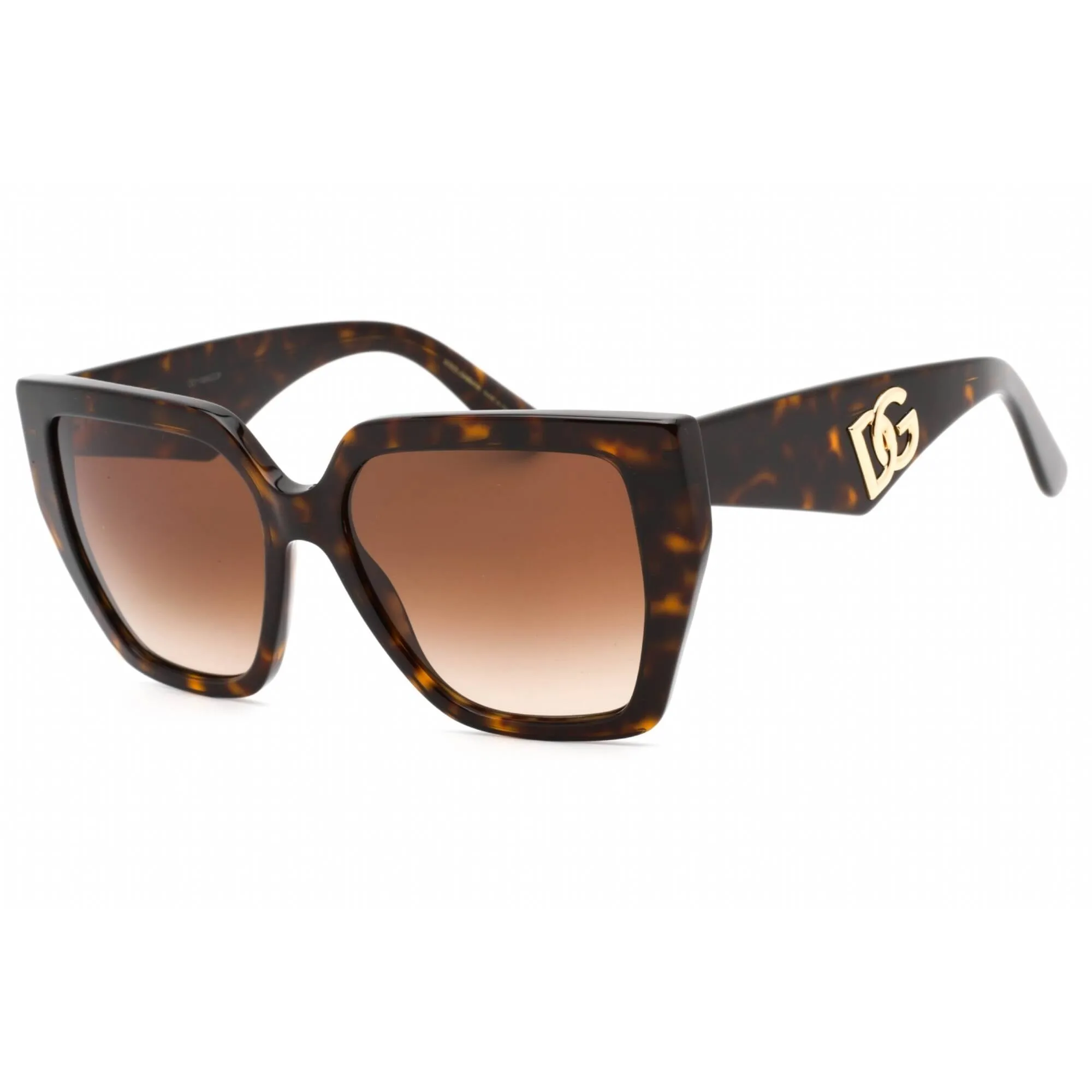 Dolce & Gabbana Women's Sunglasses - Havana Plastic Cat Eye Frame | 0DG4438 502/13