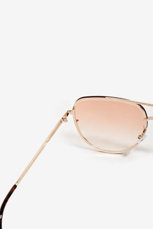 Double Bridge Aviator Sunglasses