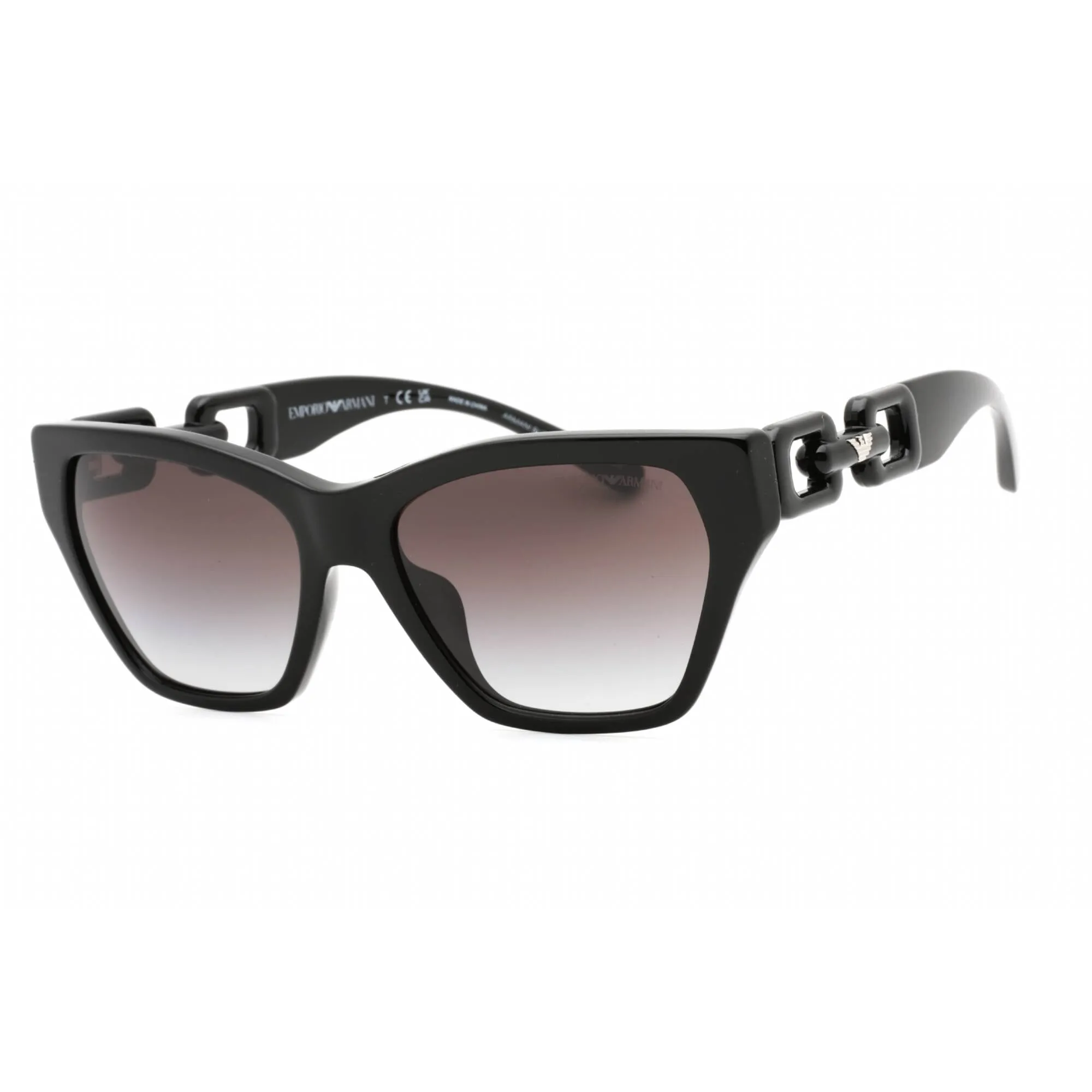 Emporio Armani Women's Sunglasses - Shiny Black Cat Eye Shape Frame | 0EA4203U 50178G