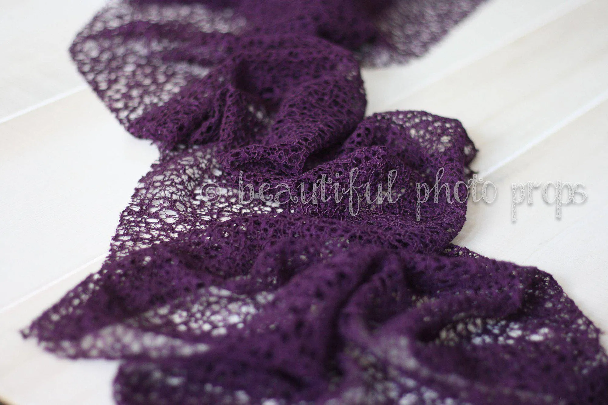 Fabric Lace Wrap in Purple