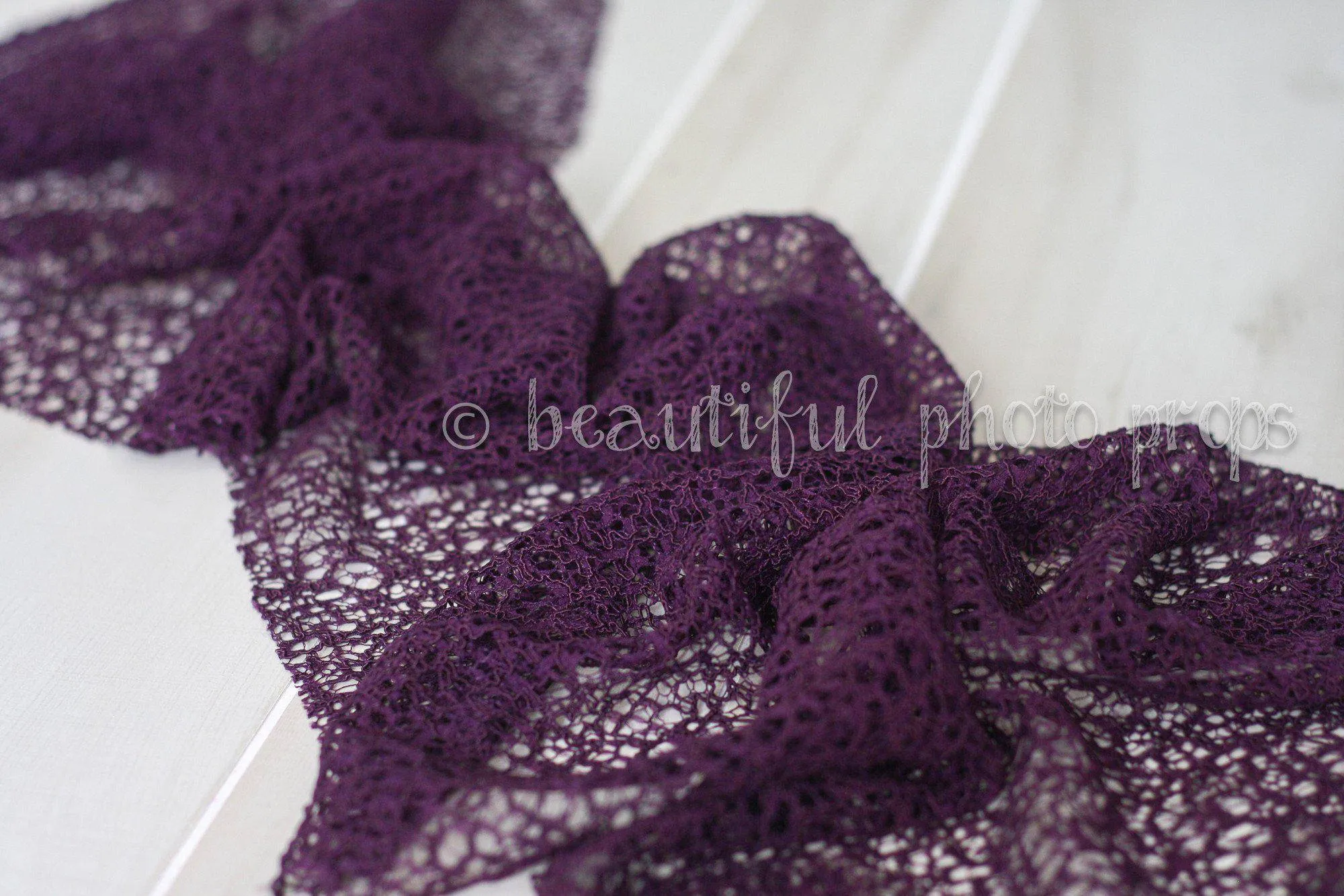 Fabric Lace Wrap in Purple