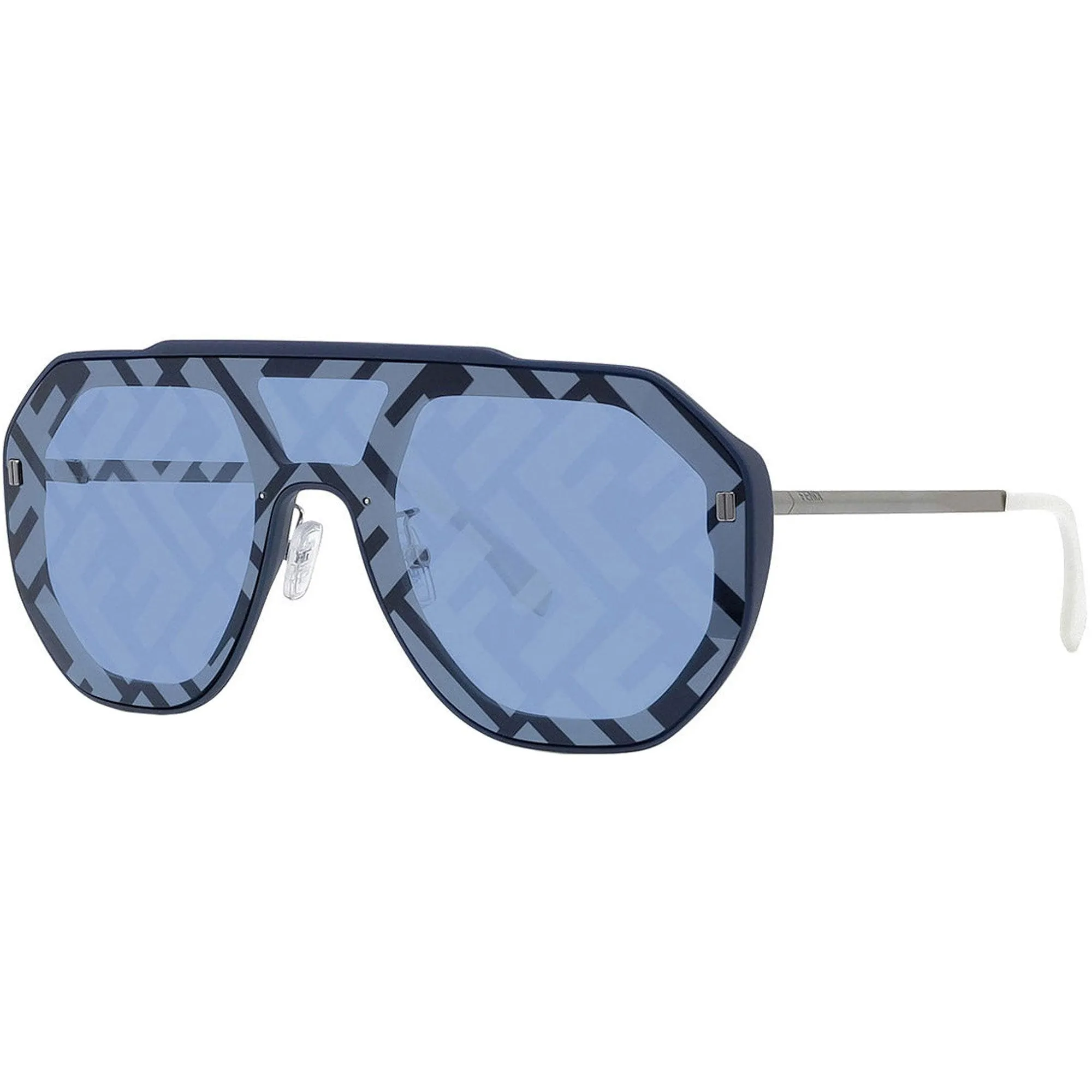 Fendi Women's Sunglasses - Blue with Logo Lens Acetate Aviator Frame | FE40006U 13X