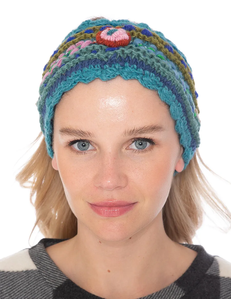 Floral Knitted Woolen Headband