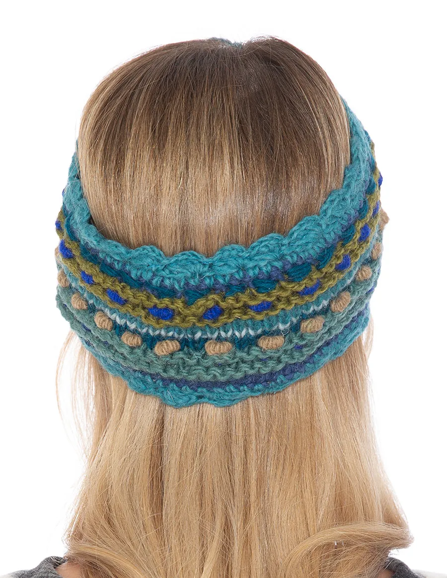 Floral Knitted Woolen Headband