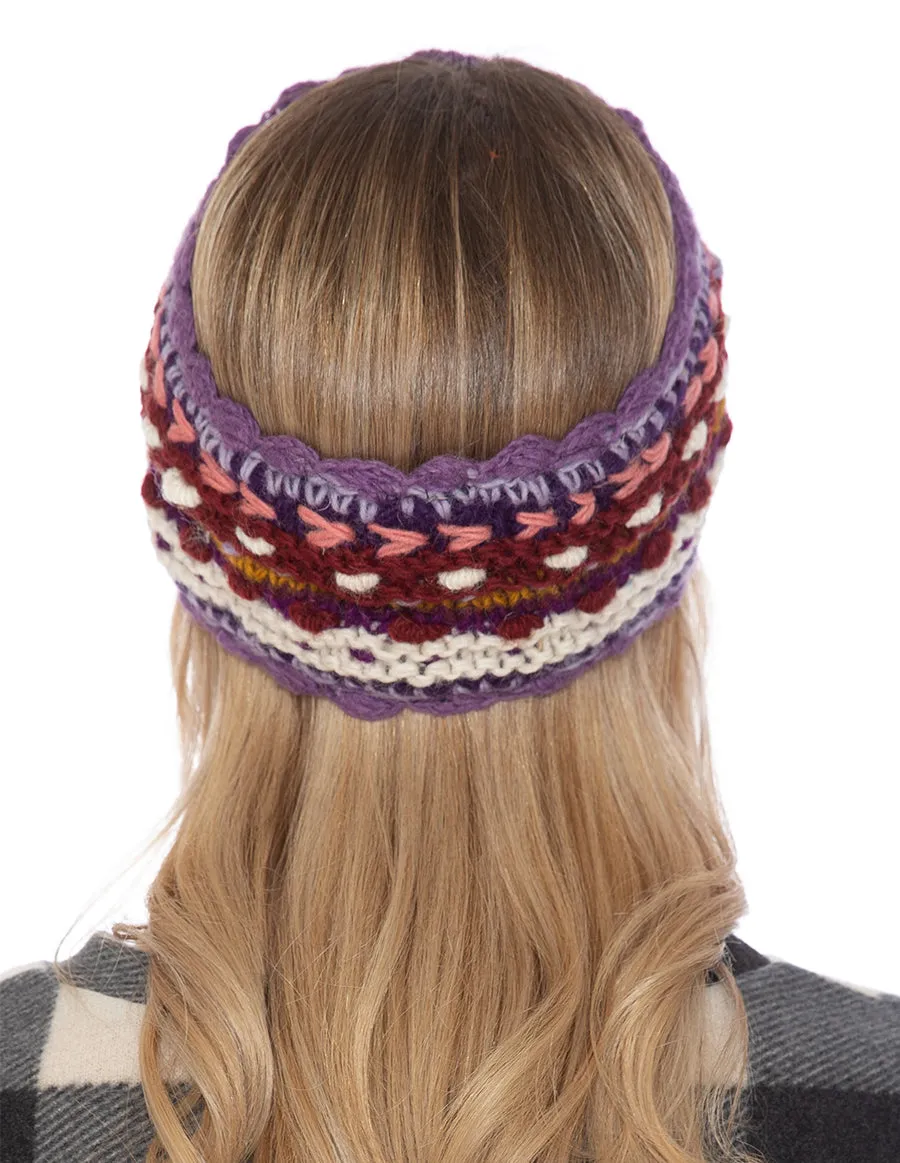 Floral Knitted Woolen Headband