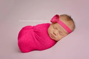 Fuschia Pink Stretch Knit Baby Wrap