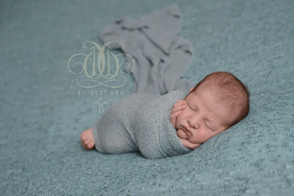 Gray Stretch Knit Newborn Baby Wrap Prop